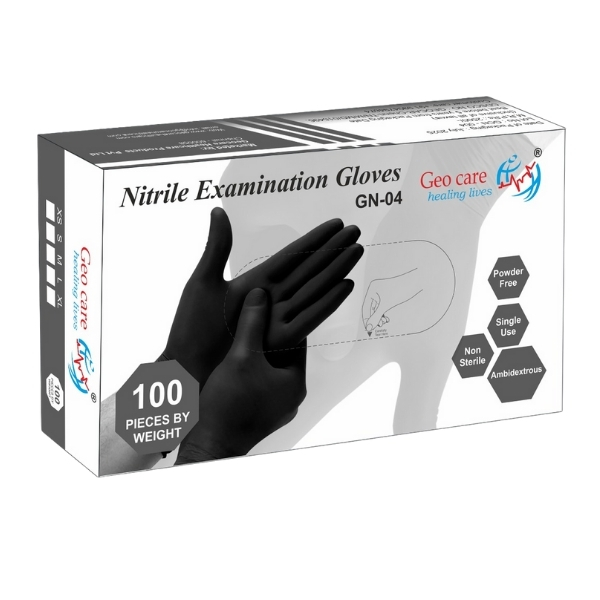 Geocare Nitrile Gloves Black