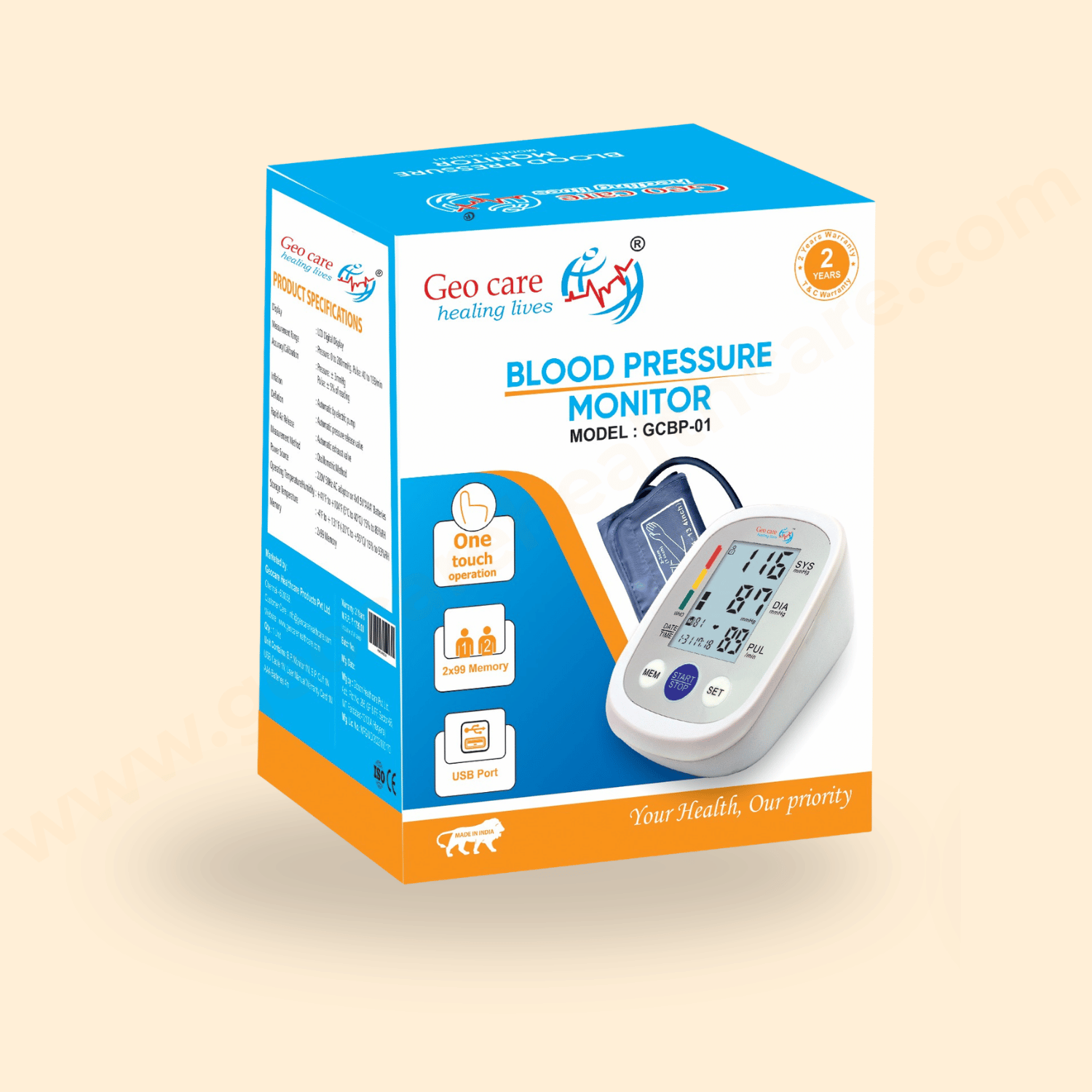Geocare Blood Pressure Monitor - Image 6