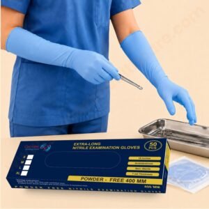 Geocare 16 Inch Nitrile Examination Gloves (Blue)