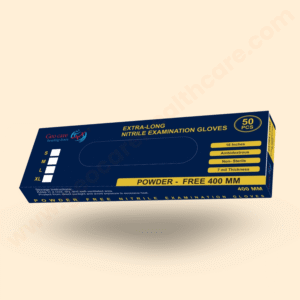 Geocare 16 Inch Nitrile Examination Gloves (Blue)