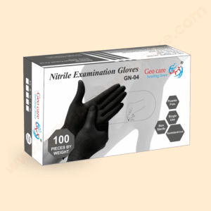 Geocare Nitrile Examination Gloves (Black)