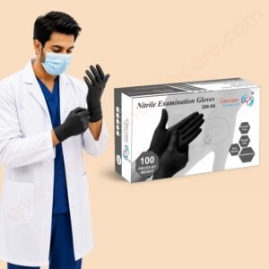 Geocare Nitrile Examination Gloves (Black)