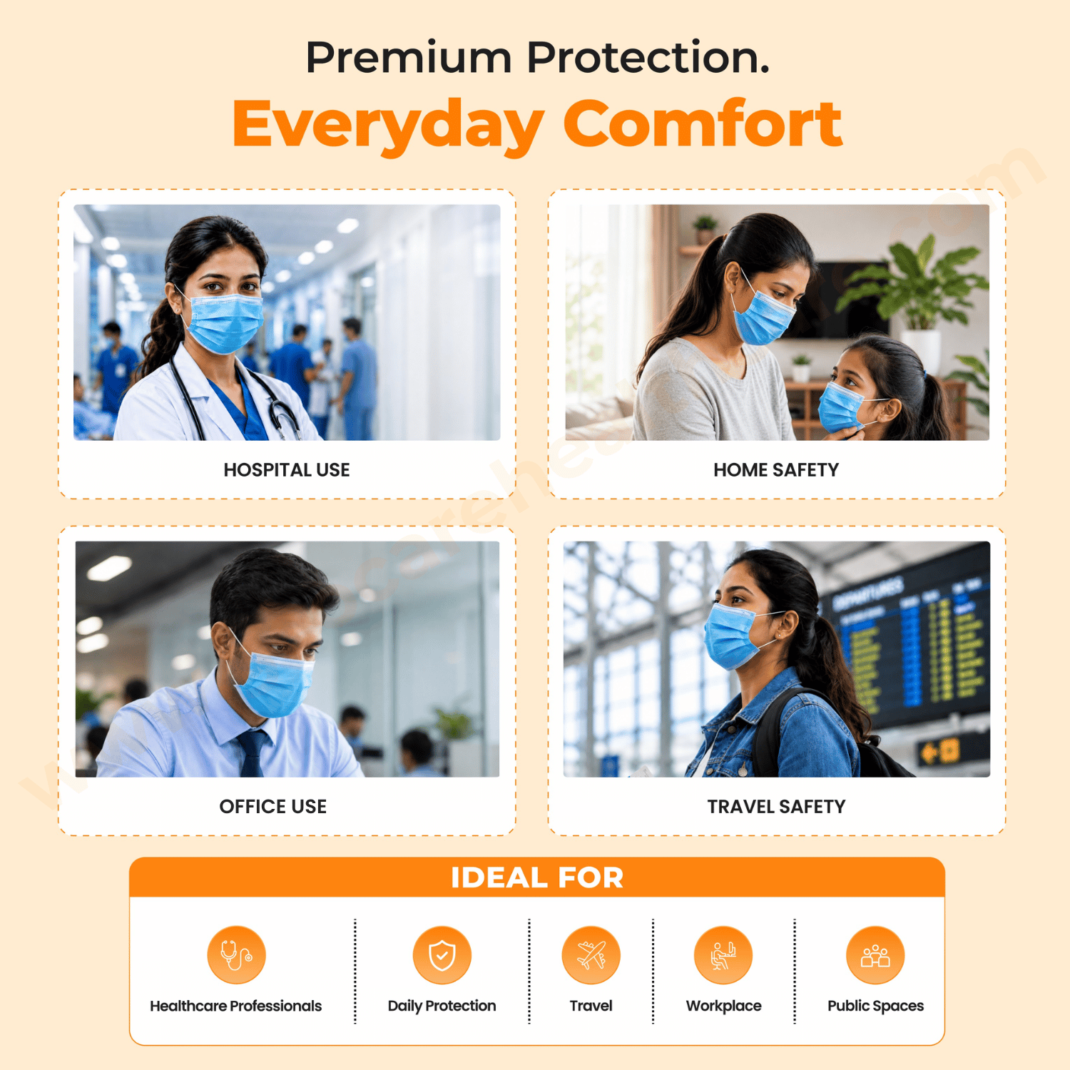 Geocare Face Mask - 3 Ply Blue - Image 5