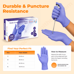 Geocare Nitrile Examination Gloves (Blue)