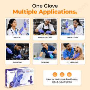 Geocare Nitrile Examination Gloves (Blue)