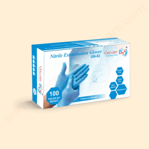 Geocare Nitrile Examination Gloves (Sky Blue)